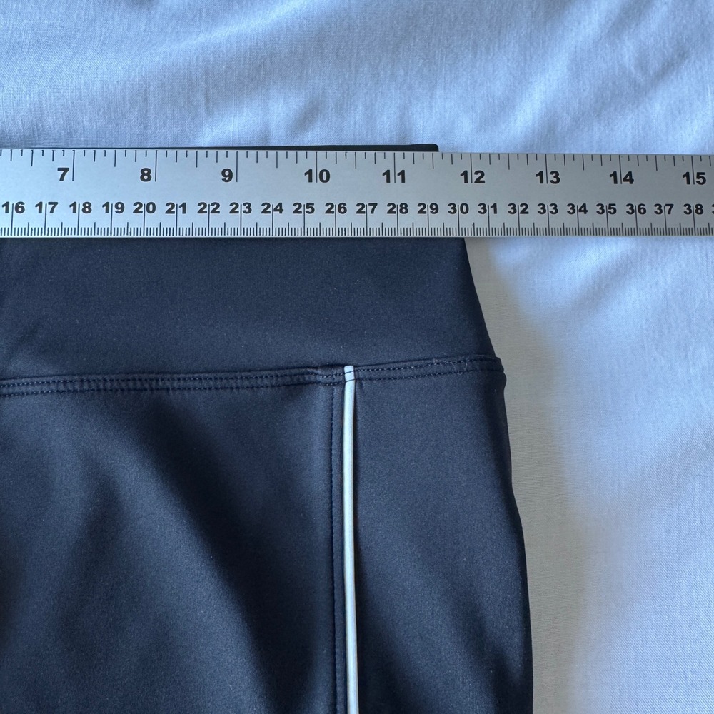 IVL Collective Womens Sz 6 High Rise Biker Shorts Black White Piping Activewear - Picture 5 of 10